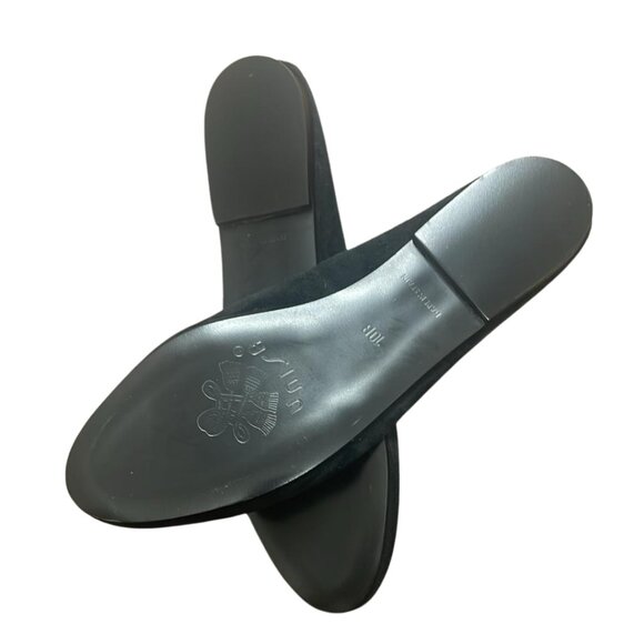 UNISA 10B Black Suede Leather Ballet Flats Red Lining - Picture 4 of 4